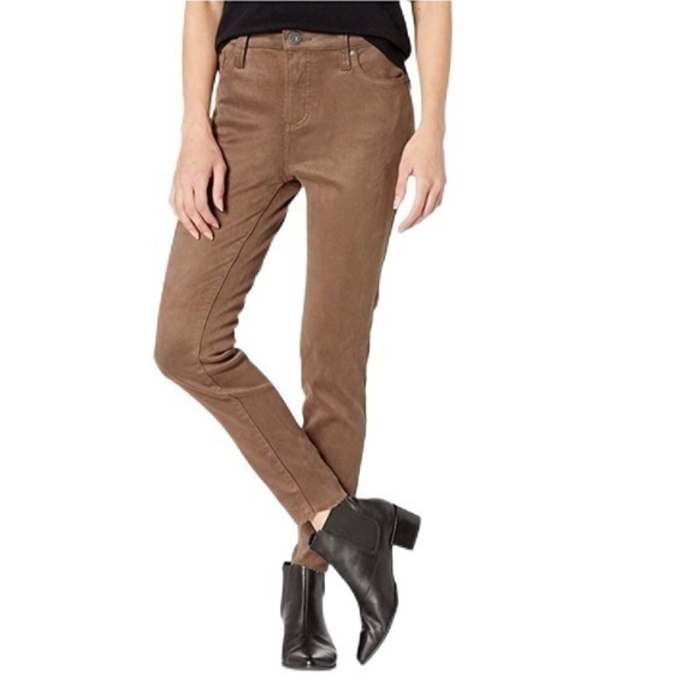 NWOT Kut From The Kloth Brown Suede High Rise Ankle Pant